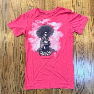 RVCA ANP Special Edition Geisha Skeleton Graphic Tee XL Pink Heather